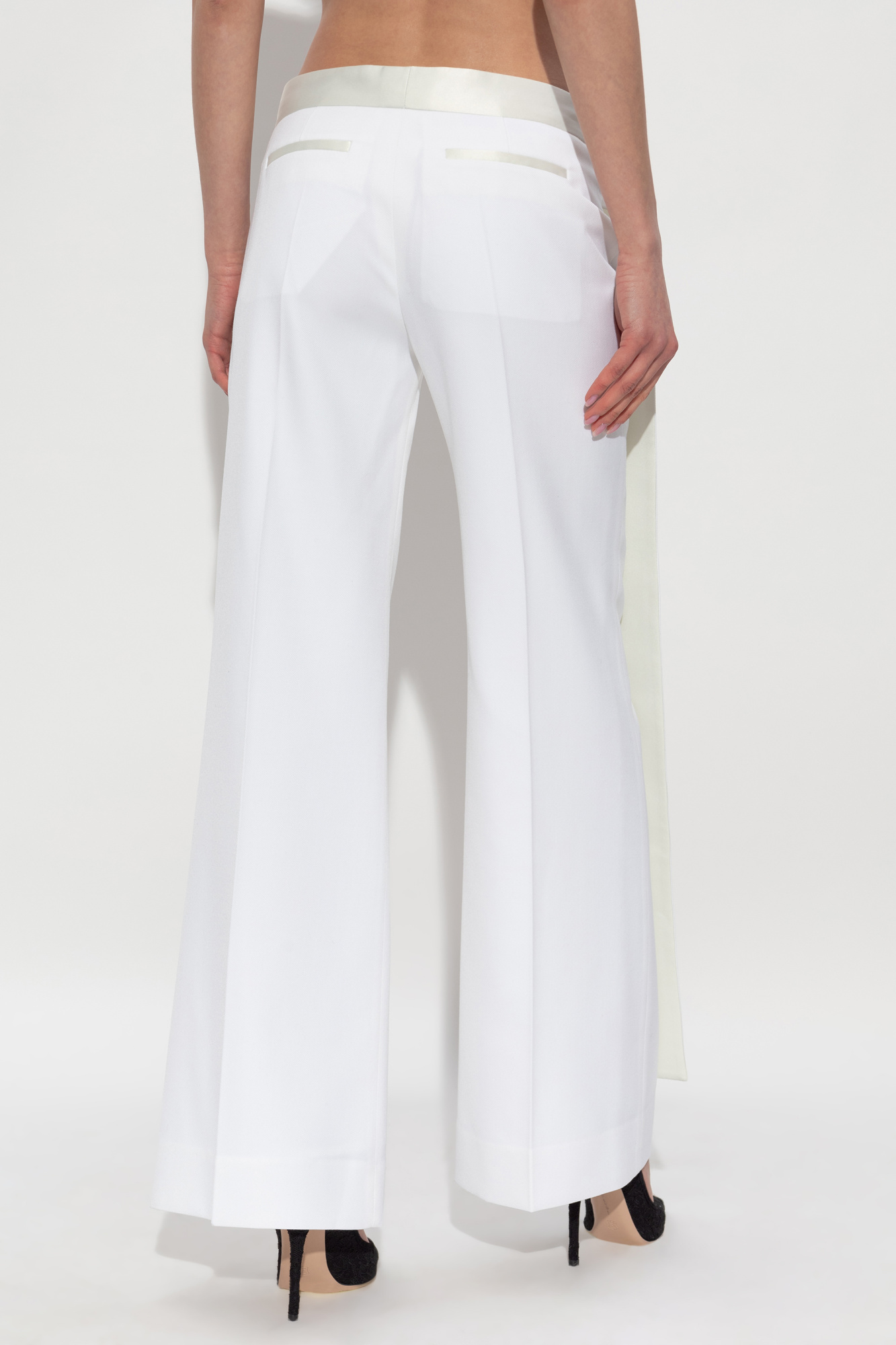 Victoria Beckham 25SS パンツ ホワイト系 High-rise straight pants in white - Victoria Beckham | Mytheresa